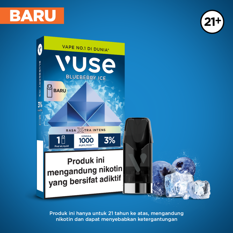 Vuse Pod Extra Intense Blueberry Ice Rokok Elektrik 1pack