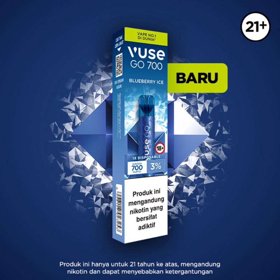 Vuse Go 700 Blueberry Ice Rokok Elektrik 1pcs