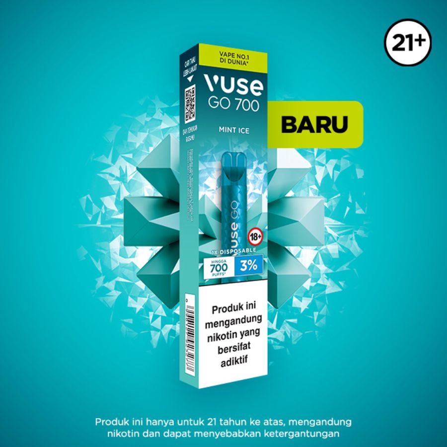 Vuse Go 700 Mint Ice Rokok Elektrik 1pcs