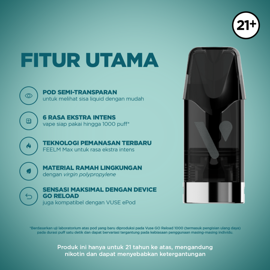 Vuse Pod Extra Intense Manggo Ice Rokok Elektrik 1pack