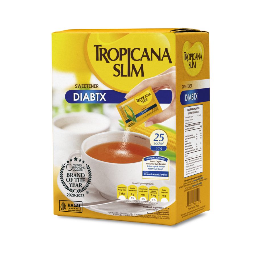 Tropicana Slim Sweetener Diabetics 25 sachets x 1.8gr 45gram