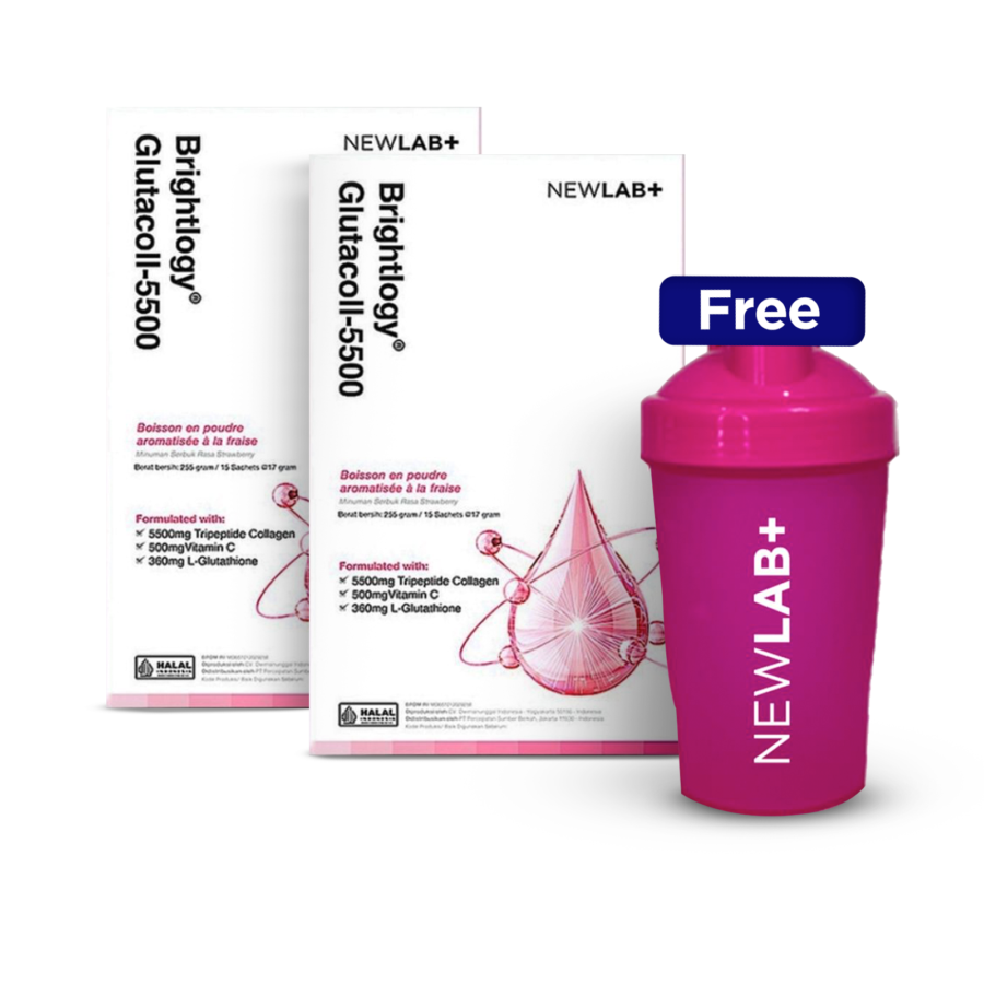 Buy 2 Newlab Brightlogy Glutacol Travel size Get 1 Exclusive Newlab Shaker