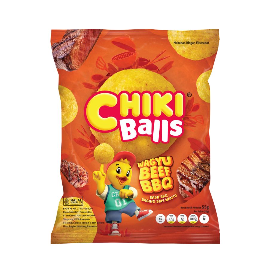 Chiki Balls Wagyu Beef Steak BBQ 55gram