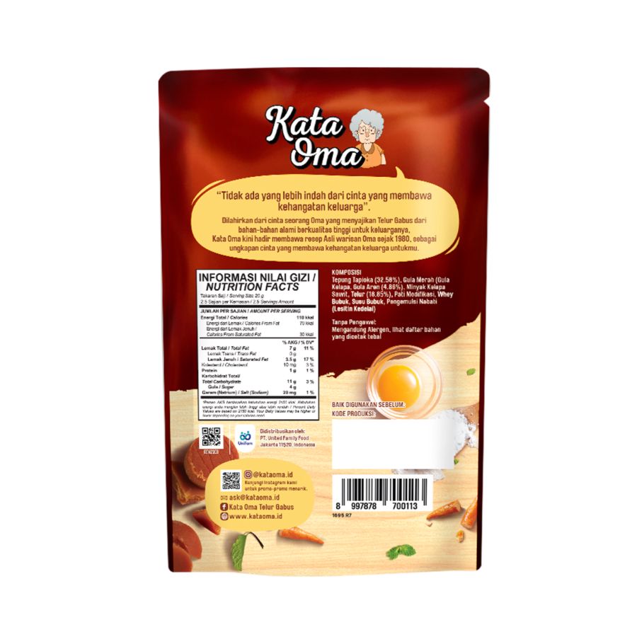 Kata Oma Telur Gabus Gula Aren 50gram