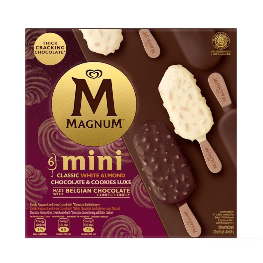 Walls Ice Cream Magnum Mini Luxe 6X45ml 270ml