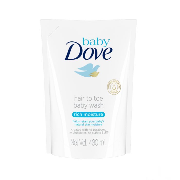 Baby Dove Hair To Toe Wash Rich Moisture Sabun Mandi Bayi 100% Skin Natural Nutrients Refill