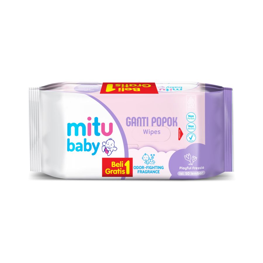 Mitu Baby Wipes Playful Fressia BOGOF 50sheets