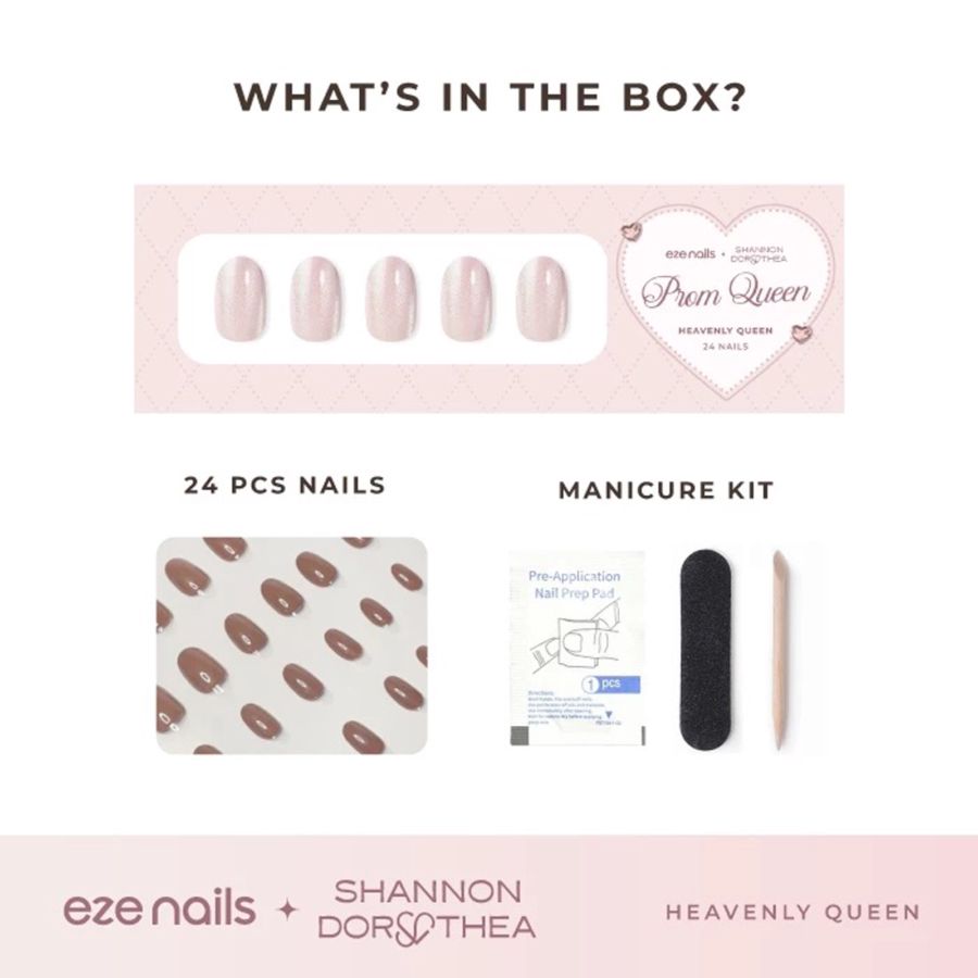 Eze Nails Heavenly Queen Kuku Palsu Tempel 24pcs