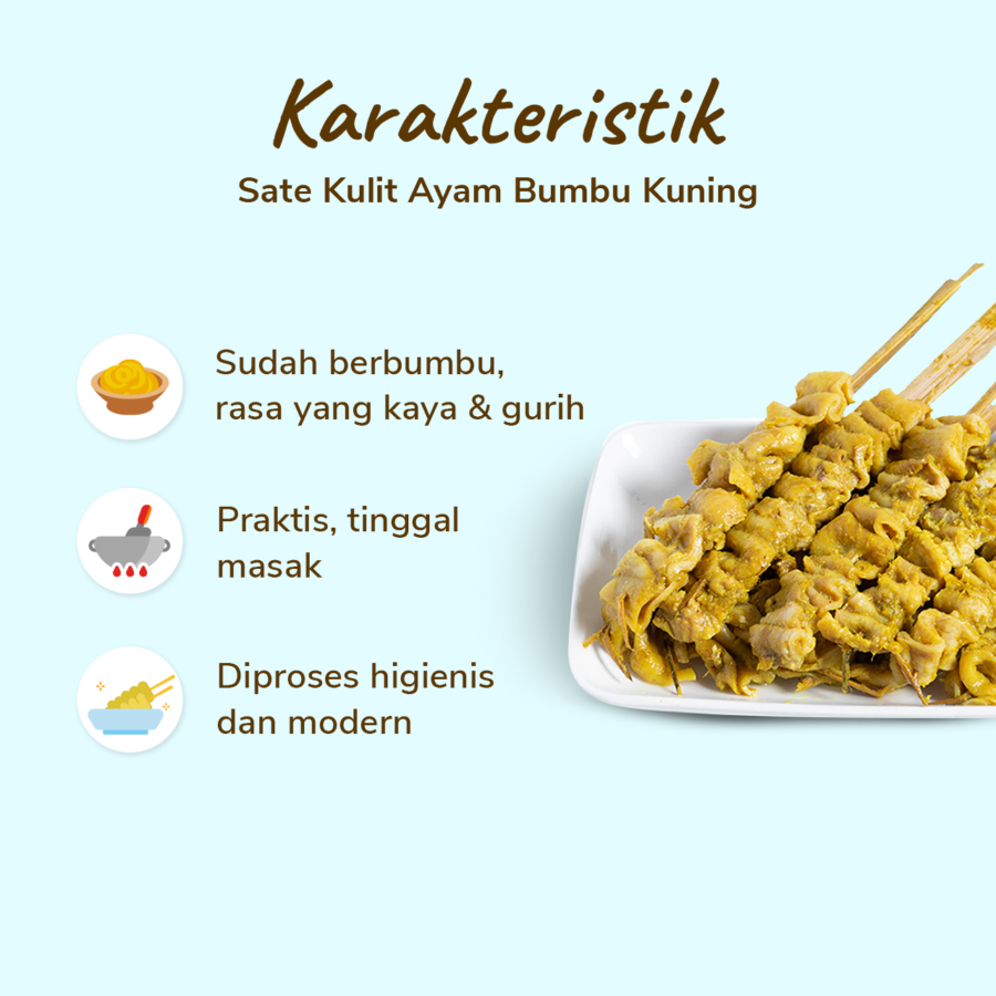 Kulit Ayam Sate Bumbu Kuning Astro Farm 450-550gram