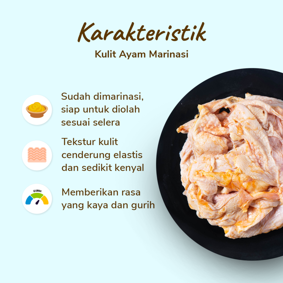 Kulit Ayam Marinasi Original Astro Farm 450-550gram