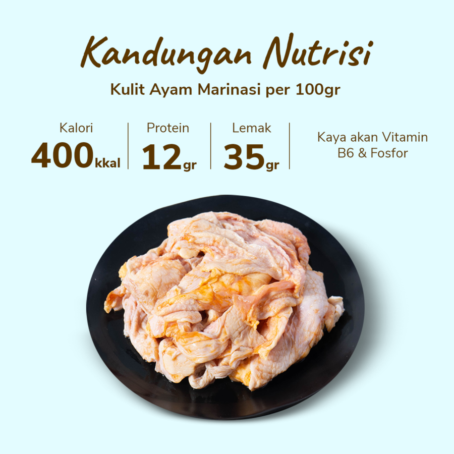 Kulit Ayam Marinasi Original Astro Farm 450-550gram