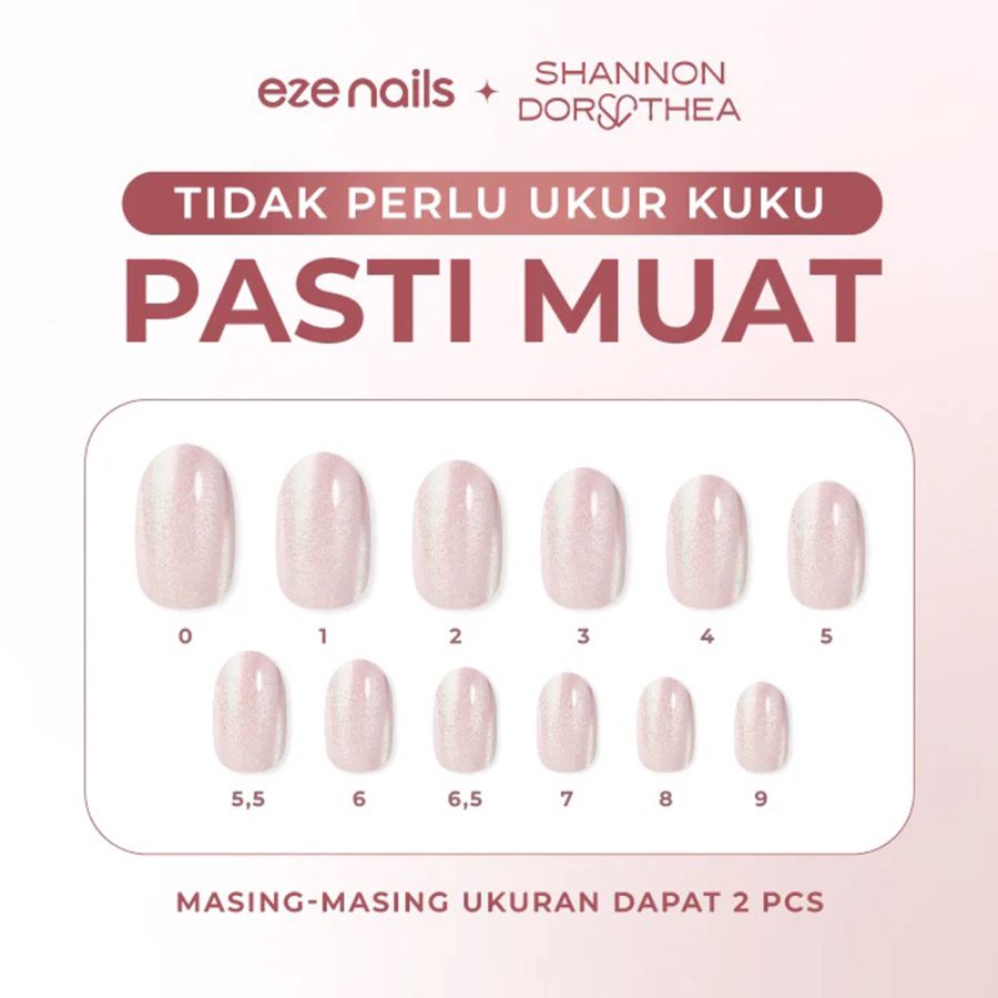 Eze Nails Heavenly Queen Kuku Palsu Tempel 24pcs