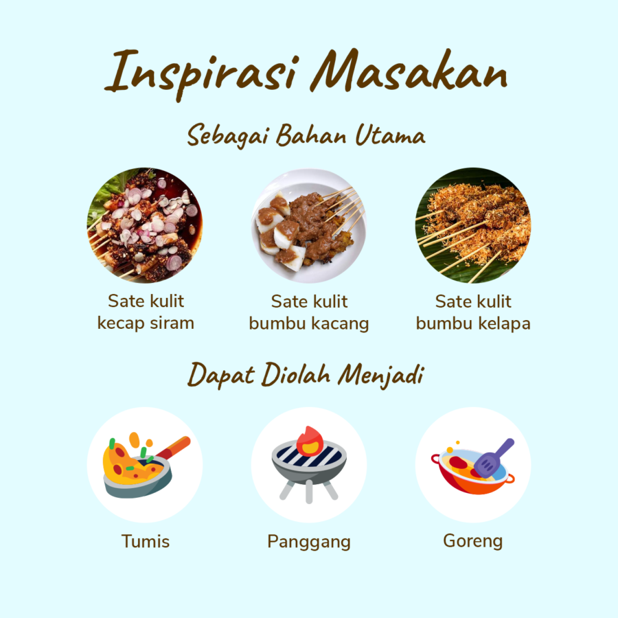 Kulit Ayam Sate Bumbu Kuning Astro Farm 450-550gram