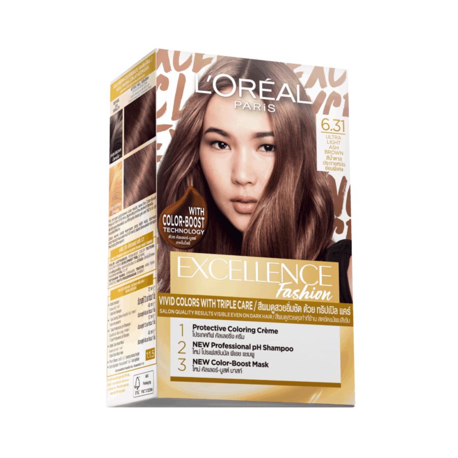 L'Oreal Paris Excellence Fashion 6.31 Ultra Lights Ash Brown 48ml