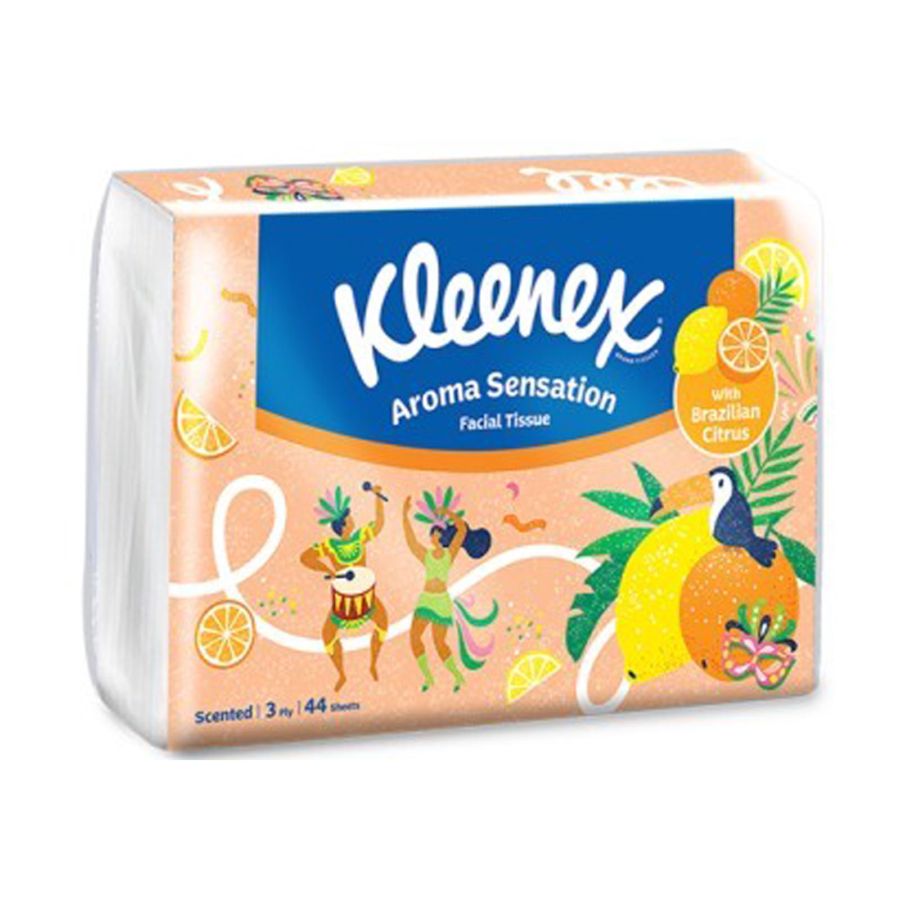 Kleenex Aroma Sensation Brazilian Citrus 3 Ply Tisu Wajah 44sheets