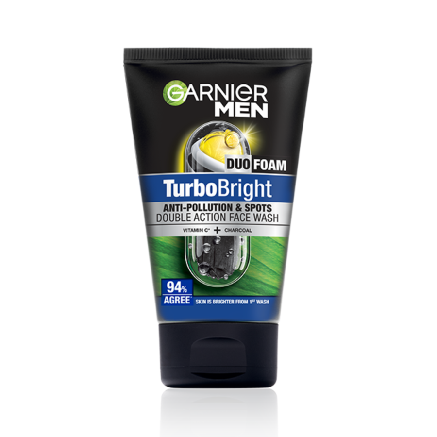 Garnier Men Turbo Bright Duo Foam Double Action Face Wash 50ml