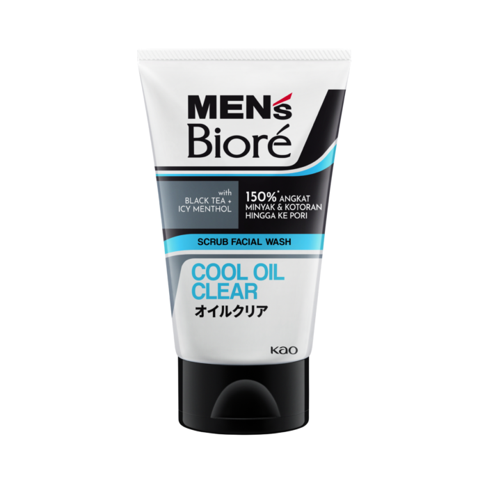 Men's Biore Cool Oil Clear Scrub Facial Wash 