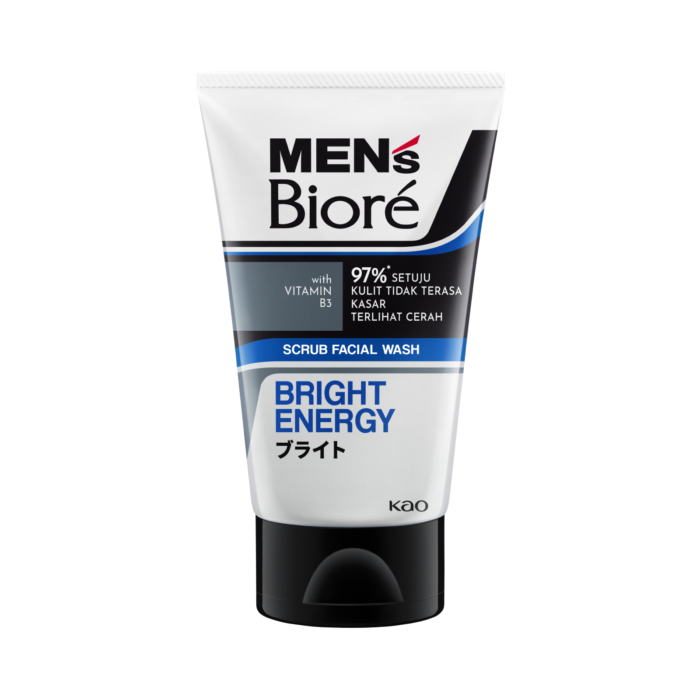 Men'S Biore Bright Energy Scrub Facial Wash 