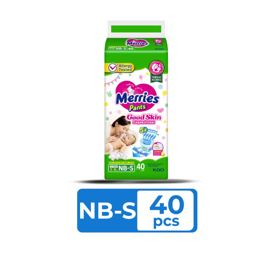 Merries Good Skin Pants Diapers NB-S40 1pack