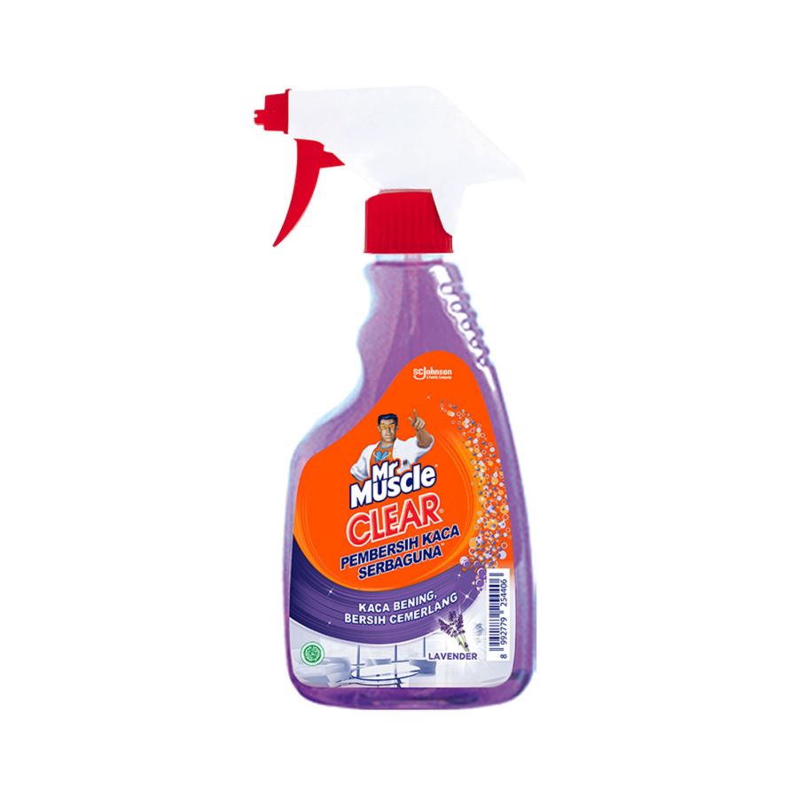 Mr. Muscle Clear Glass Liquid Lavender Pump/Pembersih Kaca 500ml 500ml