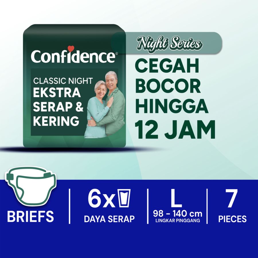 Confidence Popok Dewasa Perekat Classic Night L 7s 1pack