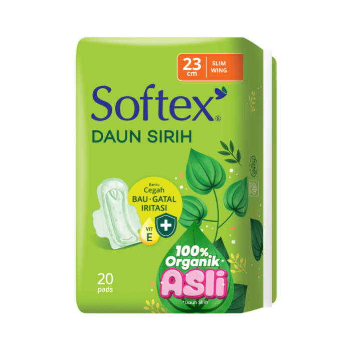 Softex Daun Sirih Slim Wing 23cm Pembalut Kewanitaan 20pads 1pack