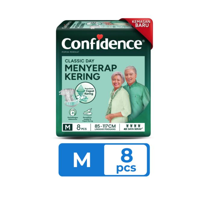 Confidence Popok Dewasa Perekat Classic Day M 8s
