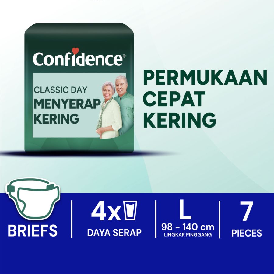 Confidence Popok Dewasa Perekat Classic Day L 7s 1pack