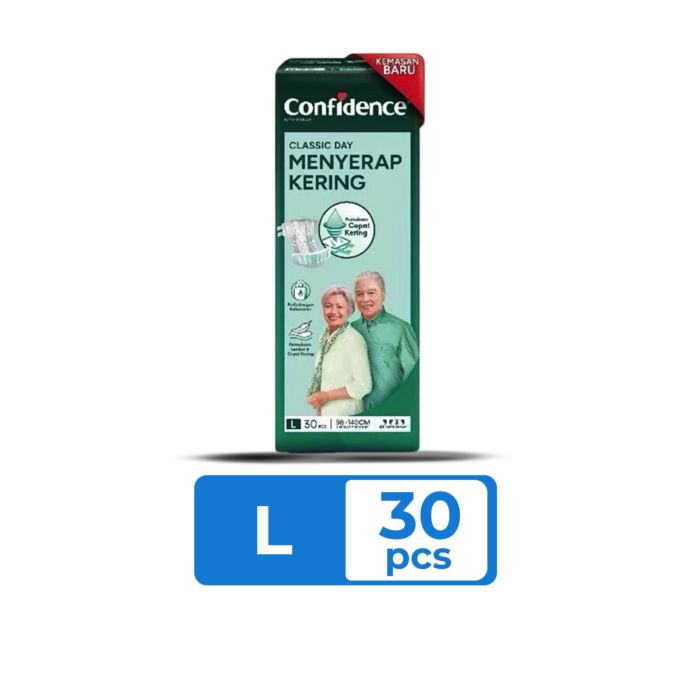 Confidence Popok Dewasa Perekat Classic Day L 30s