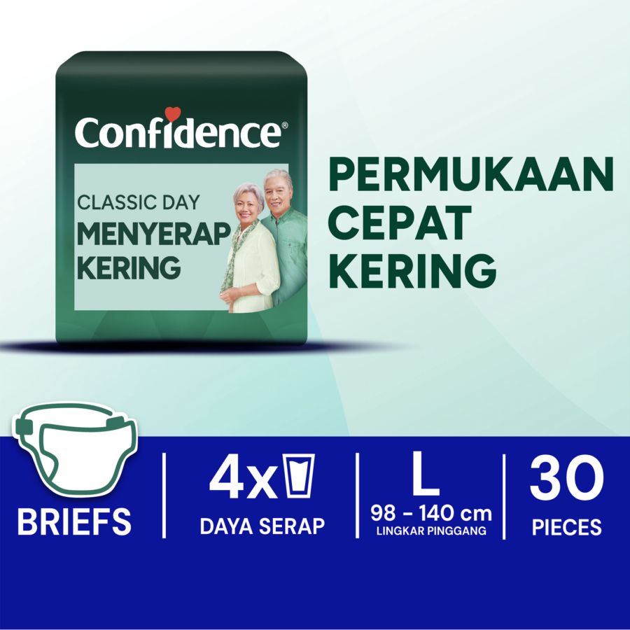 Confidence Popok Dewasa Perekat Classic Day L 30s 1pack