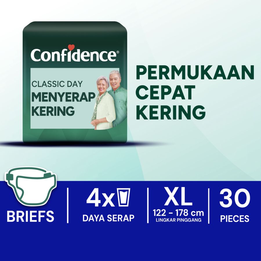 Confidence Popok Dewasa Perekat Classic Day XL 30s 1pack
