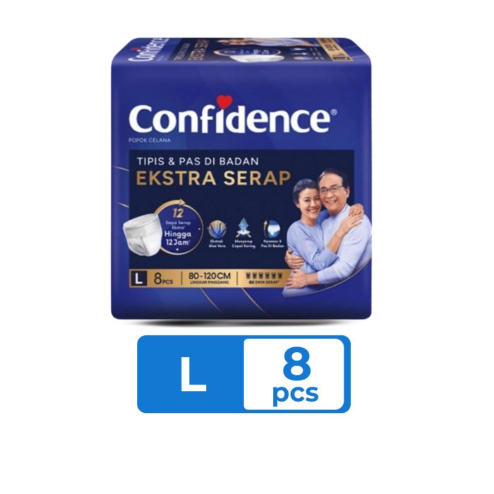 Confidence Popok Celana Dewasa Extra Serap L8
