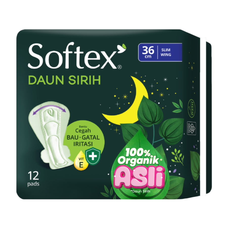 Softex Daun Sirih Wing 36cm Pembalut Wanita 12pads 1pack