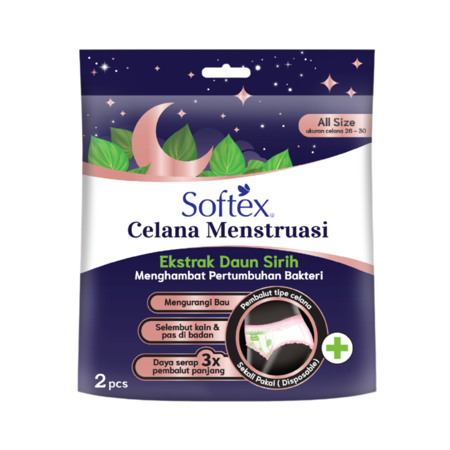 Softex Celana Menstruasi Ekstrak Daun Sirih All Size 2pcs 1pack