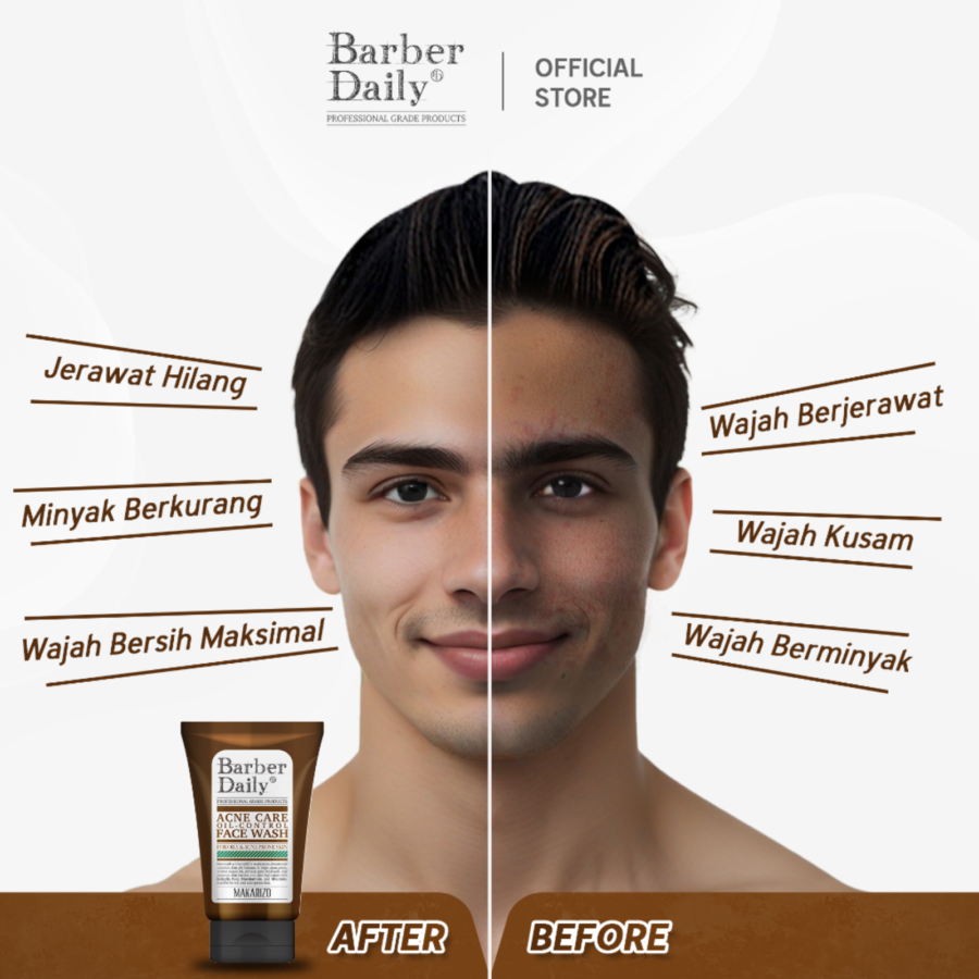 Barber Daily Acne Care & Oil Control Face Wash 100ml