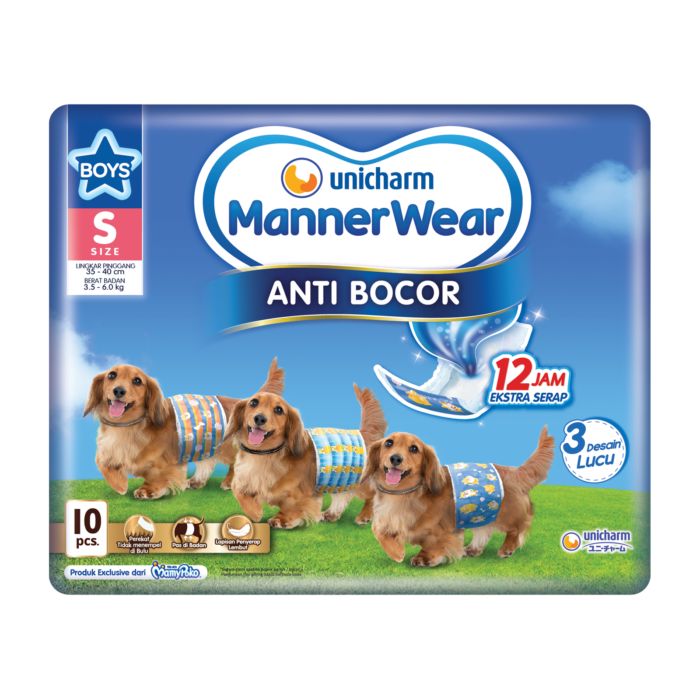 Manner Wear Anti Bocor Popok Anjing Jantan S10