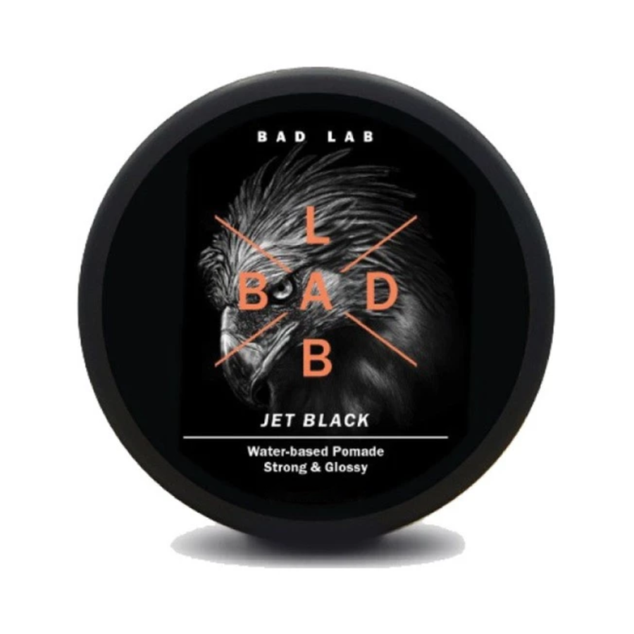 Bad Lab Jet Black Strong & Glossy Water Based Pomade Cup 40gram