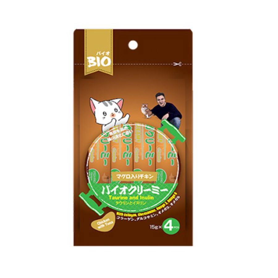 Bio Creamy Chicken With Tuna 4pcs x 15gr 60gram