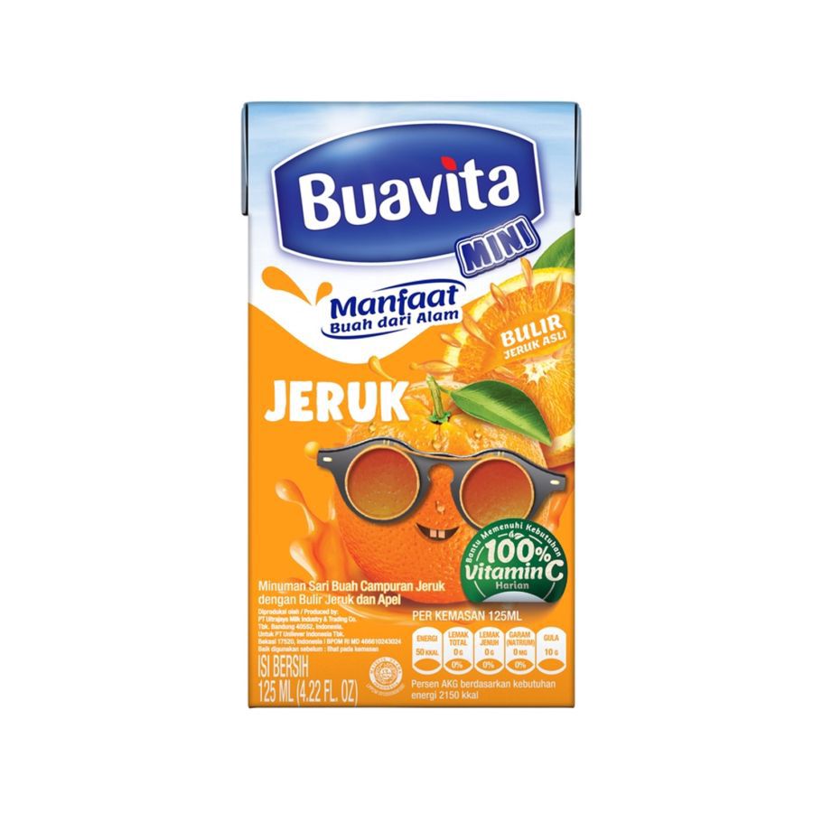 Buavita Mini Orange Juice/ Jus Jeruk Asli 125ml