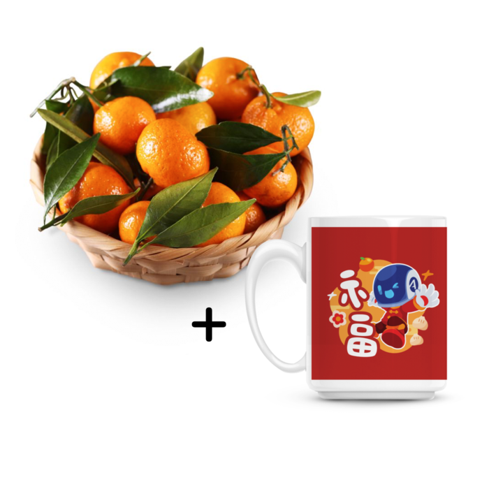 [Bundle] 1 Jeruk Mandarin Shantang Daun Less Seed - Astro Farm 800gram + 1 Merchandise Astro Club - Exclusive Mug Airo & Friends CNY Edition