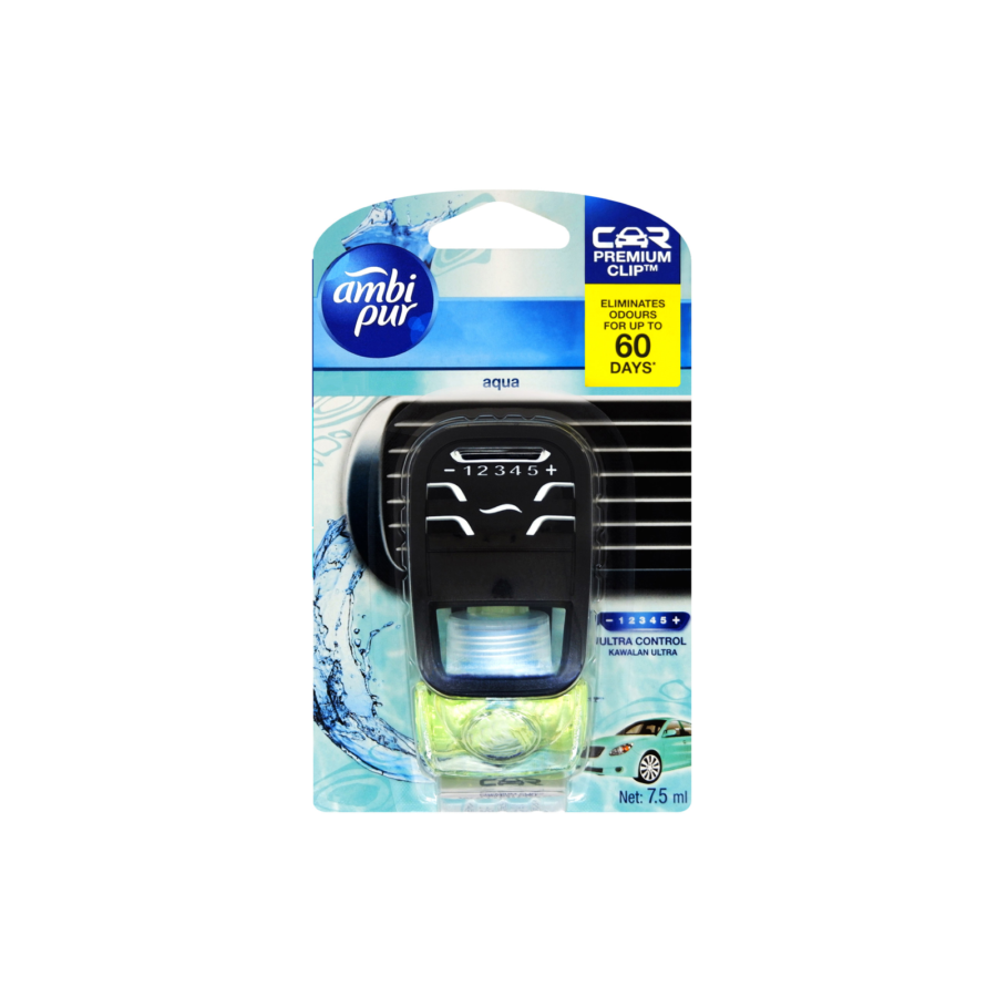 Bundle 2 Ambipur Pengharum Mobil Aqua Starter Kit Ultra 7.5ml/Pengharum Mobil
