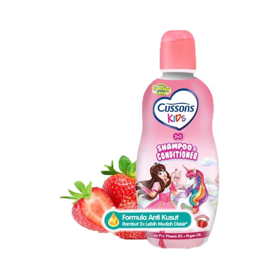 Bundle 3 Cussons Kids Shampoo Unicorn Soft and Smooth Sampo Anak 200ml 180 ml