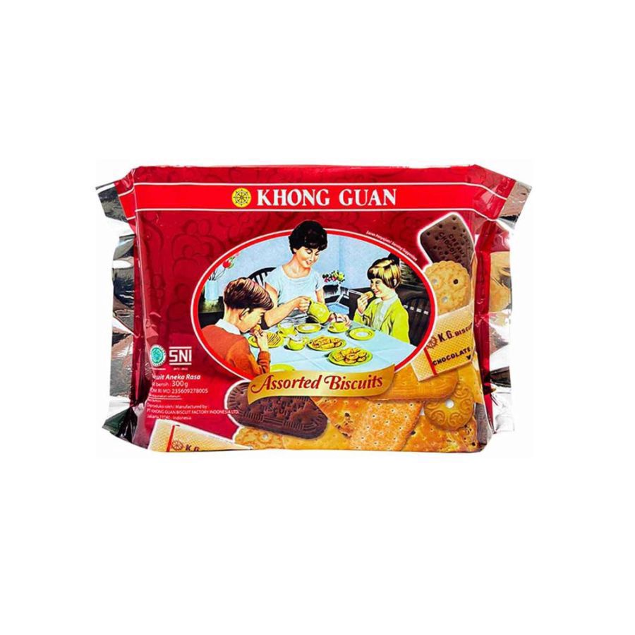 Bundle 3 Khong Guan Biscuits Assorted Red Pack 275 gram 1pcs