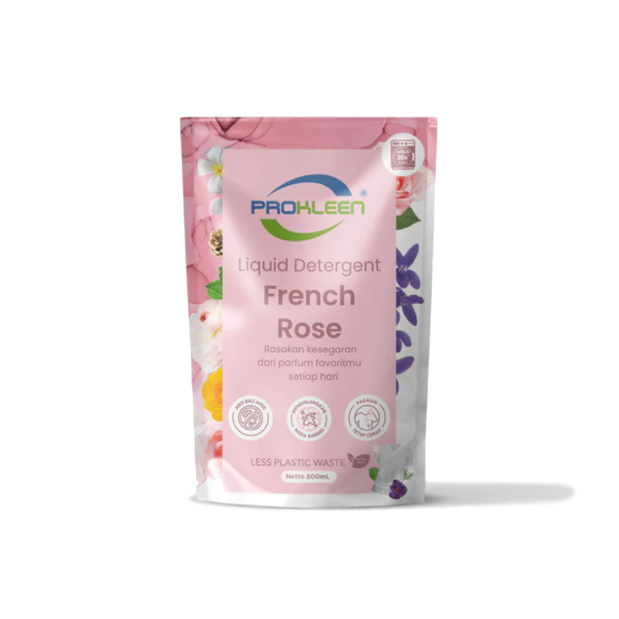 Bundle 3 Prokleen Laundry Liquid Detergent French Rose Refill 800ml
