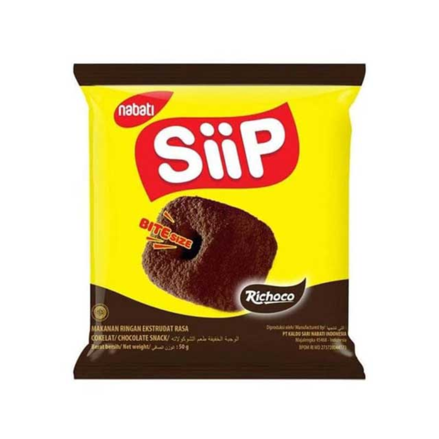 Bundle 3 Richoco Siip Bite Size Chocolate Flavour 50 gram