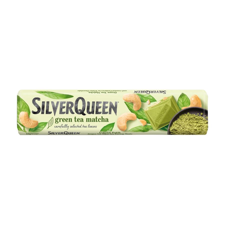 Bundle 3 Silverqueen Cokelat Green Tea Matcha 58 gram