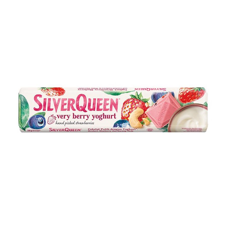 Bundle 3 Silverqueen Cokelat Very Berry Yoghurt 58 gram