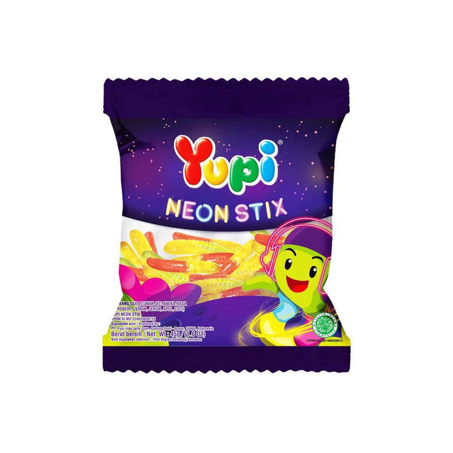 Bundle 3 Yupi Gummy Neon Stix 45 gram