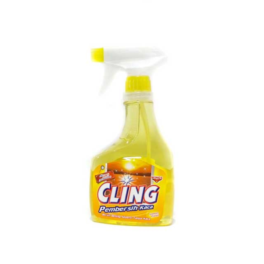 Bundle 5 Cling Glass Cleaner Kuning Botol/Pembersih Lantai 400 ml
