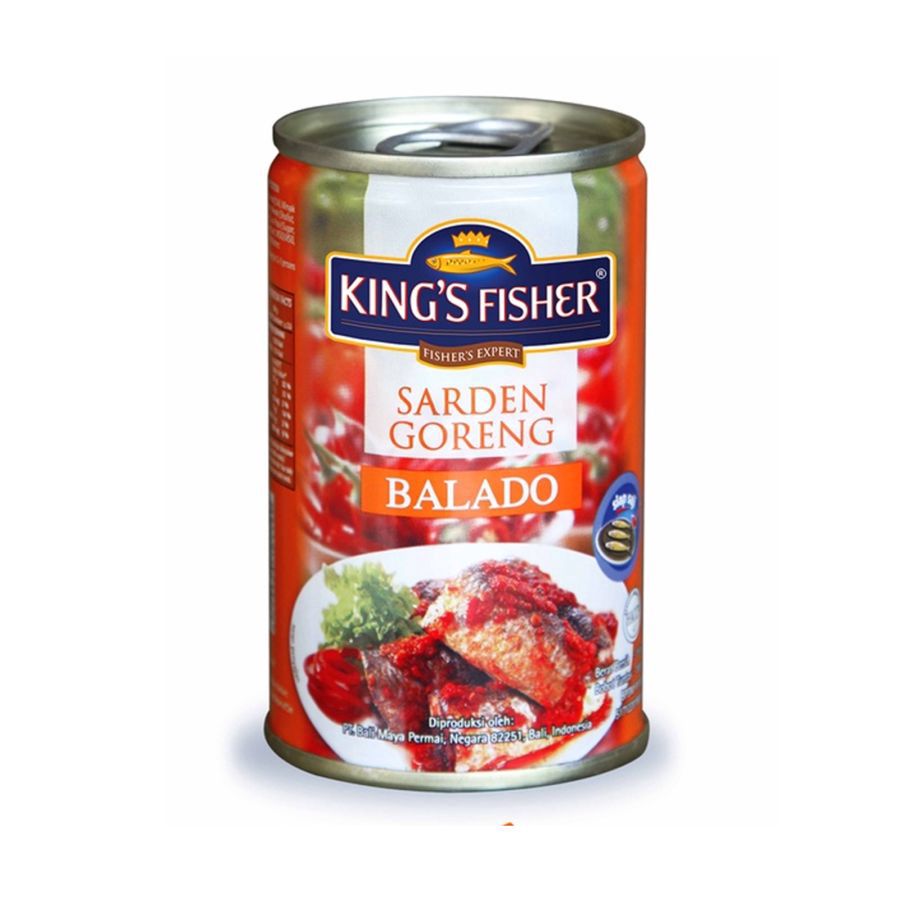 Bundle 5 King's Fisher Sardine Goreng Balado/Sarden 155 gram
